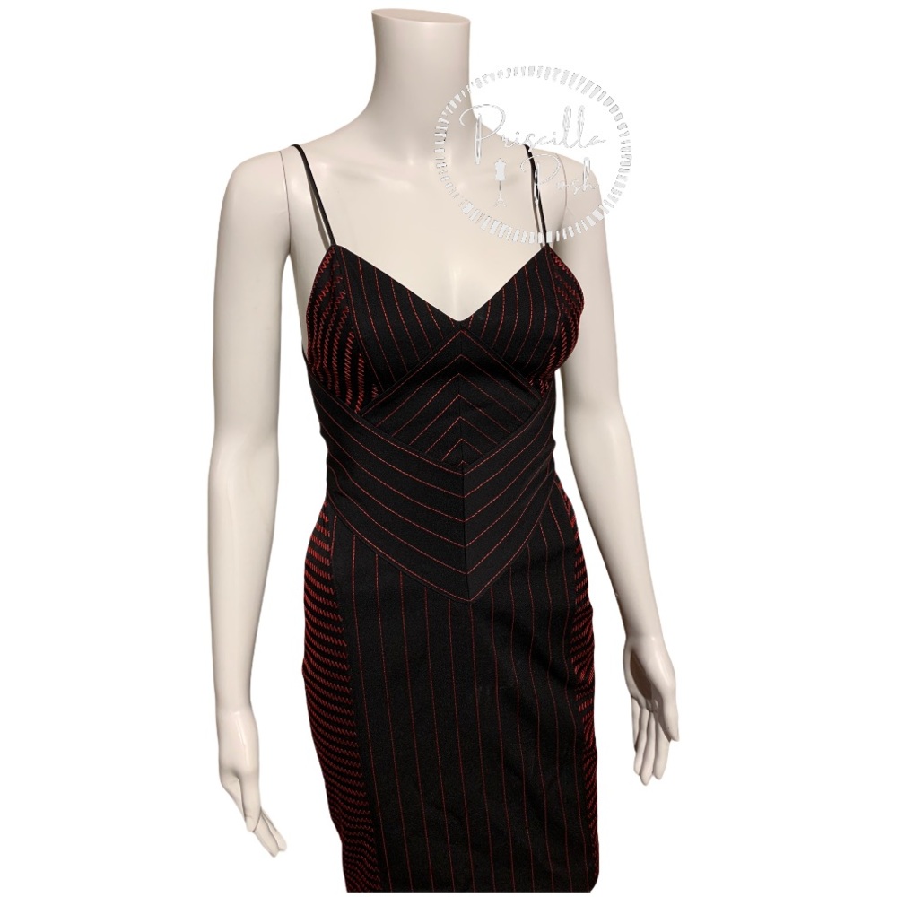 Alexander Wang Black Dress With Red Detail Bodycon - Picture 13 of 16